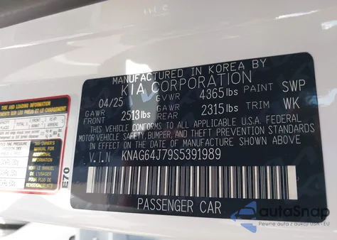 2025 Kia K5 Gt-Line from USA, damaged, VIN KNAG64J79S5391989